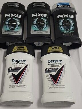 AXE Apollo & Degree Max Protection Deodorant Bundle - Black, White, Teal